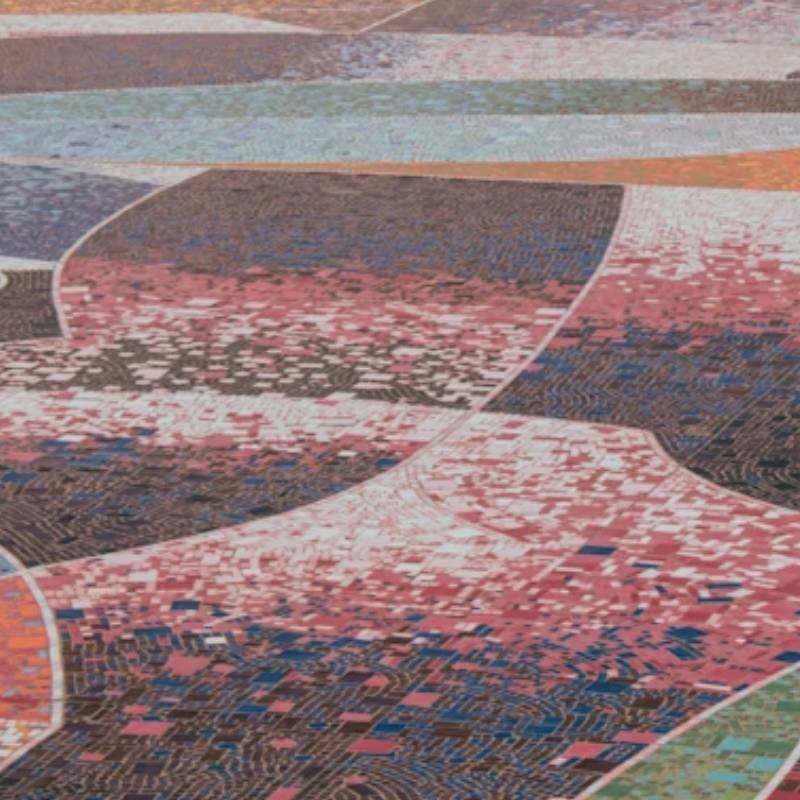 Peinture appliquée sur un carrelage
