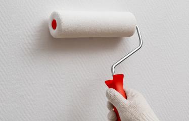 Peinture appliquée sur une toile de verre